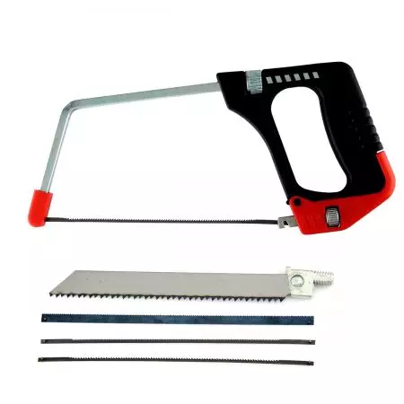 5-in-1 Multi-Function Junior Hacksaw - Mini hacksaw frame with 5 saw blades